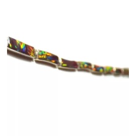 Raphaellos.net Fire Opal Tennis Bracelet Black Fire Opal 950 Sterling Silver Jewelry Hazelnut