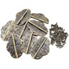 Oval Antique Hinges, OZXNO 8 PCS Retro Engraving Style Bronze