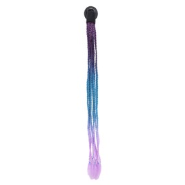 Gradient Color Motorcycle Helmet Pigtails Punk Style Suction Cup Helmet Ponytail BraidsDark Purple Blue Light Purple