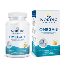 Nordic Naturals Omega 3-690 mg, 60 Cápsulas sabor limón