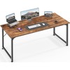 Huuger Computer Desk, 55 Inch Office Desk, Gaming Desk with