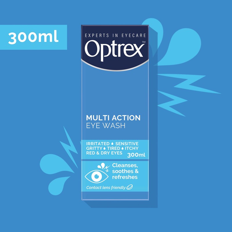 Optrex™ Multi Action Eye Wash, Irritated, Tired, Uncomfortable Eyes, 100ml