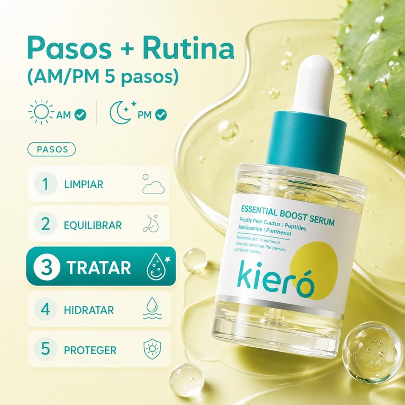 KIERO Serum Facial Niacinamida y Péptidos Essential Boost 30 ml