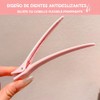 Cepillo Desenredante para Cabello con Pinzas, Kit Peinado Mujer Rosa