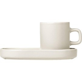 blomus 63703 PILAR Espressotassen, Steingut, Moonbeam, 1.7 fl oz
