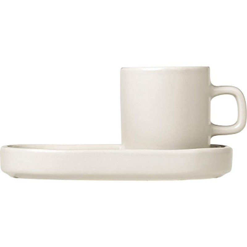 blomus 63703 PILAR Espressotassen, Steingut, Moonbeam, 1.7 fl oz