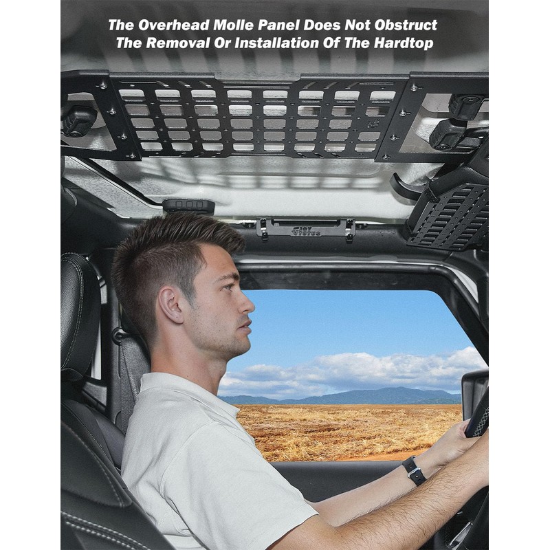 JOYTUTUS Hard Top Roof Rack Molle Panel Compatible with Wrangler