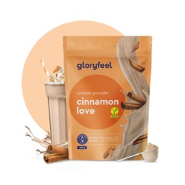 Veganes Proteinpulver Cinnamon - 1kg pflanzliches Eiweiß - 33 Portionen mit 22g Protein - OHNE Soja - Aus Sonnenblumen-, Ackerbohnen-, und Erbsenprotein Pulver - 100% vegan & glutenfrei