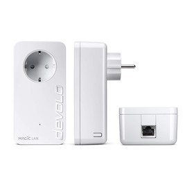 Devolo Magic 1 LAN: High Performance Powerline, up to 1200 Mbps for your home network, with integrated socket, Internet from the socket, white