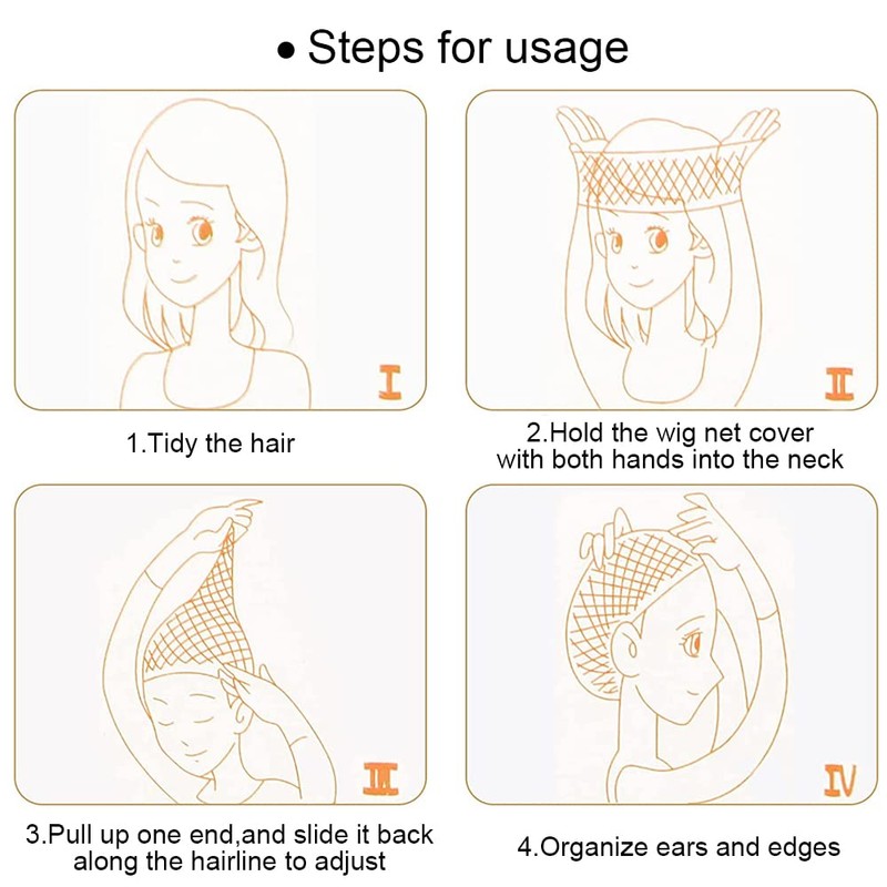2 Pieces Double Lace Wig Caps for Making Wigs Hair
