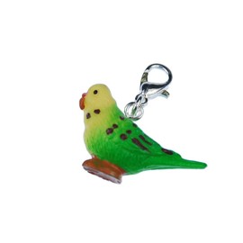 Miniblings Budgie Charm Pendant for Bracelet Wristlet Bird Green