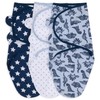 The Peanutshell Baby Swaddle Blankets for Boys or Girls, Blue