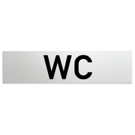 Kinekt3d Leitsysteme Sign, door sign, 160 x 40 x 1.5 mm, anodised aluminium, surface in polished stainless steel look, 100% made in Germany (WC)