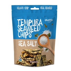 Woodridge Snacks | Tempura Seaweed Chips | Sea Salt Flavor | 6 Pack | 1.41 OZ (40g) Bags