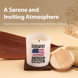 This Candle Belongs to an Awesome New American Citizen Citizenship Gifts for Family Friends American Flag Scented Candles Home Office Jar Candles Lavender Scent Soy Wax Candles 9.5 oz