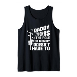 Dads Funny Electrical Lineman Gear | Husband & Lineman Wife Tank Top