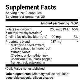 Liver Cleanse Detox Support with Milk Thistle, Ox Bile & Choline - 60 Vegetable Capsules Healthcare Natural