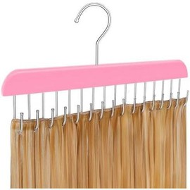 Hair Extension Holder Hair Extension Hanger Braiding Hair Rack for Extra Wide Weft Hair Holder Professional Full Length Weft Styling Tool for Multi-Layer Hair Washing,Drying,Coloring,Styling & Storing - Color: Pink