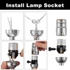 3 Way Lamp Socket Replacement, E26 Threaded Base, Turn Knob