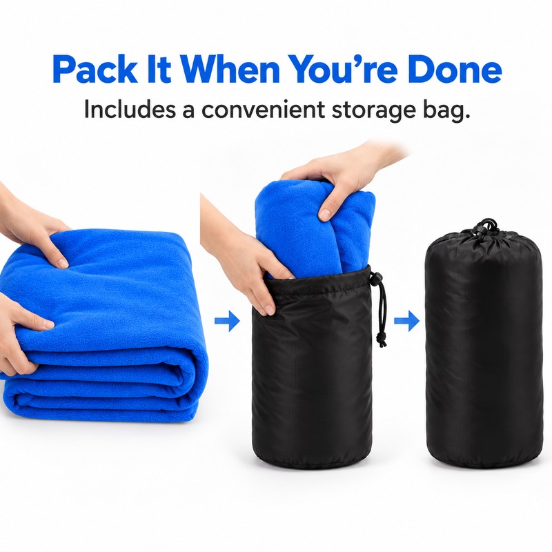 Fleece Sleeping Bag Liner for Camping – Portable 70.87 ×