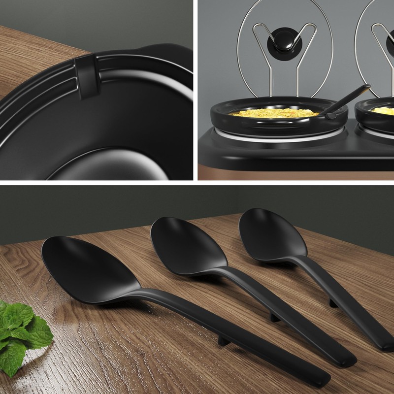 Sunvivi Triple Slow Cooker, Buffet Server & Warmer with 3
