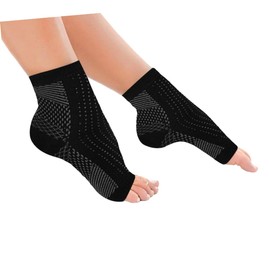 FOMIYES 6pairs Sports Compression Socks Ankle Support for Plantar Fasciitis Elastic Breathable and Xl