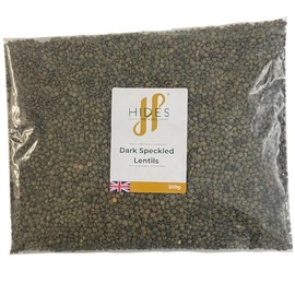 Hides Fine Foods - Dark Speckled Lentils 500g - GMO Free - Suitable for Vegetarians - Cooking - Stews - Soups - Dhal - Curries - Supports Digestive Health