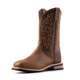Golden Retriever Men's 11-inch Western Embroidery Print Boot, Square Toe Work Boot, Goodyear Welt, Western Cowboy Boots G8828-M-9.5