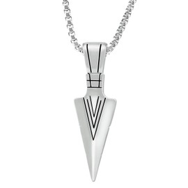 KITEENAL Stainless Steel Hypoallergenic Necklace Black Gold Silver Pendant Necklace for Men Husband Brother, Stainless Steel