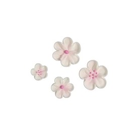 Mixed Pink Blossoms Sugar Decorations - 36 Pack