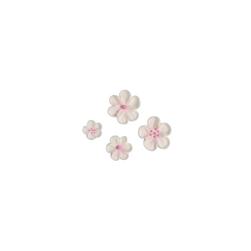 Mixed Pink Blossoms Sugar Decorations - 36 Pack