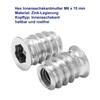 ZITFRI 100 x Screw-in Nuts M6 Screw-In Sleeves M6 x