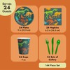 Juvale 144 Piece Dinosaur Birthday Party Supplies with Paper Plates,