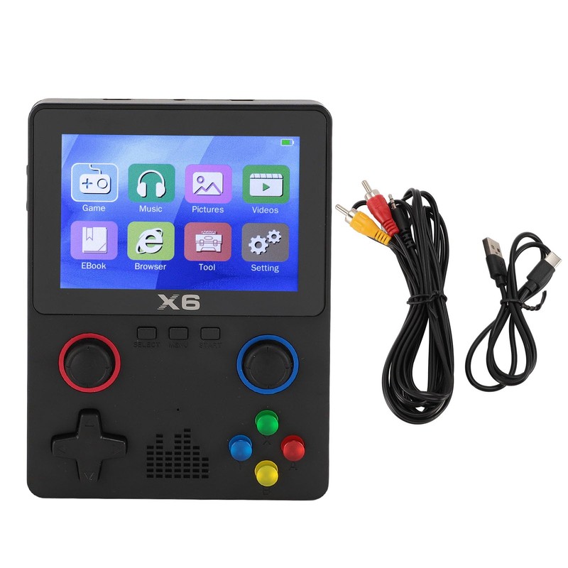X6 Handheld Game Console with Dual 3D Lockers, 3.5" IPS