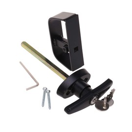 6½" T-Handle Shed Door Lock Handle with Lock Keyed Alike Garage t Handle Shed Latch Hardware Locking Handle 6.5" T-Handle Lock with 4 Keys & Allen Wrench 1kit