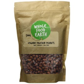 Wholefood Earth Organic Paleskin Peanuts 500g Raw | Sundried | GMO Free | Vegan | High Fibre | Source of Protein | Certified Organic