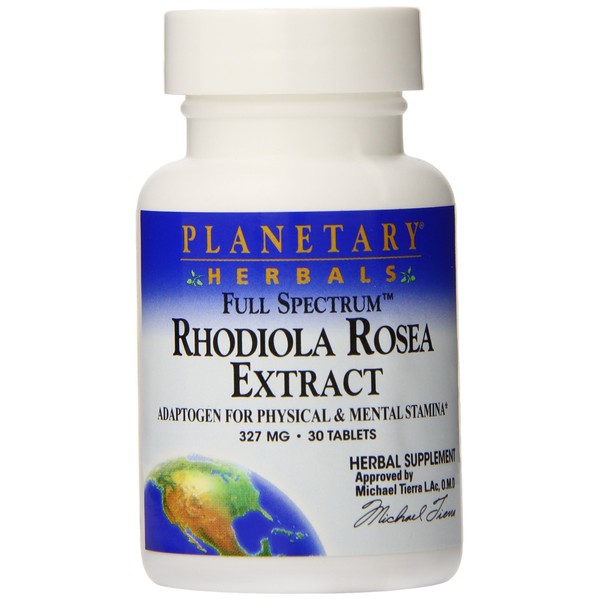 Planetary Herbals Full Spectrum Rhodiola Rosea Extract Tablets, 30 Count