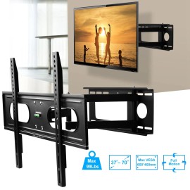 iMountEK Swivel Tilt Full Motion TV Wall Mount 37-70 Inch VESA 600x400mm Alloy Steel Blackcolor: Black Color
