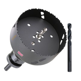 WOWSUPM 5-1/2 Inch Deep HSS Bi Metal Hole Saw Cutter with Arbor Heavy Duty Hole Saw Bit Cutting Depth 2.1” for Metal Thick Wood PVC Drywall Aluminum Big Slot New Sharp Teeth