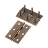 Dophee 2Pcs 2.56"x1.57" Retro Style Antique Bronz Iron Decorative Hinges