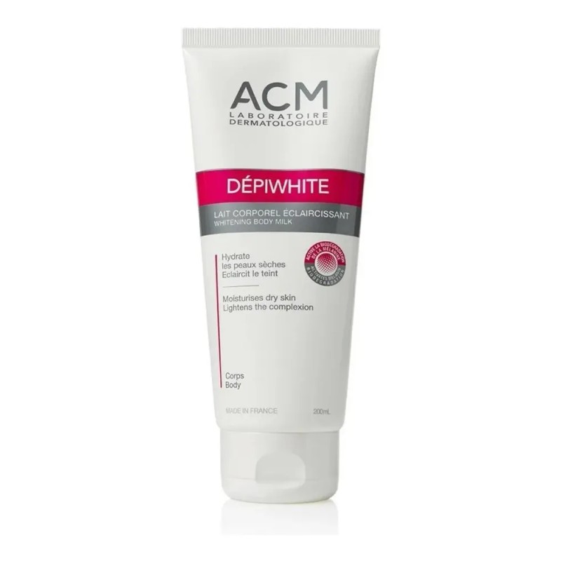 Leche Corporal Despigmentante ACM Dépiwhite para Manchas, Hipoalergénica y Libre