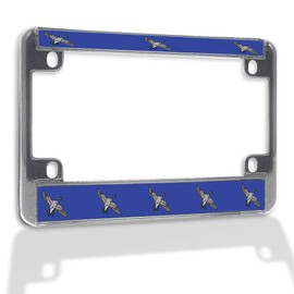 Fastasticdeals Metal Insert Bike License Plate Frame Canadian Goose Weatherproof Motorcycle Accessories Chrome 4 Holes Solid Insert