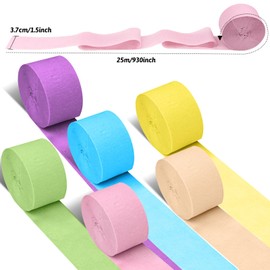 Recosis Birthday Decorations, Pastel Crepe Paper Streamers Happy Birthday Banner Honeycomb Ball Stars Hanging Swirl for Women Men Boys Girls Party Decorations