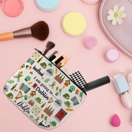 MYSOMY Dublin Ireland Trip Travel Makeup Bag Dublin Skyline Cosmetic Bag Dublin Trip Travel Pouch Bag Dublin Travel Souvenir Gift (Going toDublin Bag)