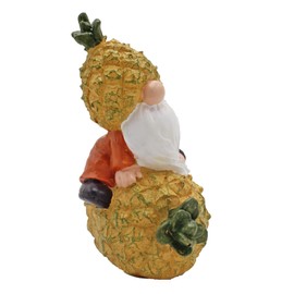 Widdle Gifts Garden Meditating Gonk Ornament 14.5cm Resin Fun Fruit Statue (Pineapple)