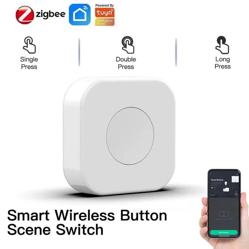 Tuya Zigbee Button Smart Scene Switch Intelligent Linkage Wireless Switch
