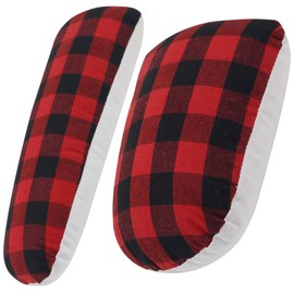 Rhinenet 2PCS Ironing Pad Rotator Cuff Ironing Pad Sewing Needle Insert Bag Sewing Accessories Long Cylinder Ironing Mat + Oval Ironing Mat (Red/black)