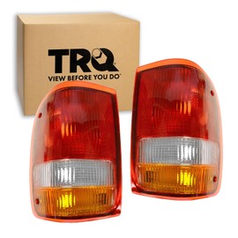 TRQ 2 Piece Driver & Passenger Side Tail Light Assembly Set Compatible with 1993-1997 Ford Ranger FO2800110 FO2801110