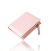 Mura Women's Bi-fold Wallet Mini Wallet, Compact, Genuine Leather, Pink