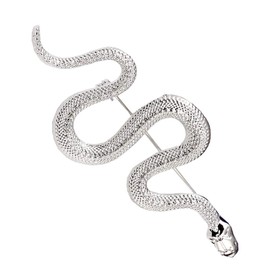 Holibanna Snake Brooch Thriller Animal Metal Punk Brooch Pin Badge Jewellery, agarwood, Alloy
